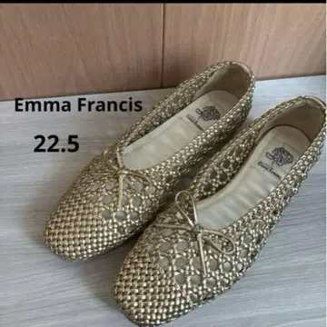 새상품급 Emma Francis 에마프란시스 플랫 발레 슈즈 골드
