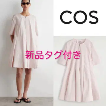 [새상품] COS 코스 플리츠 집업 코튼 미디 원피스 완판 인기 상품