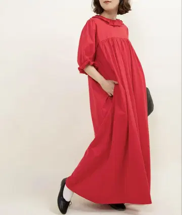 CHILD WOMAN DotandStripes 빨간색 원피스