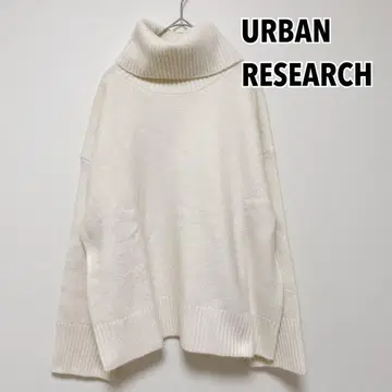 어반 리서치 URBAN RESEARCH 니트 터틀넥 화이트