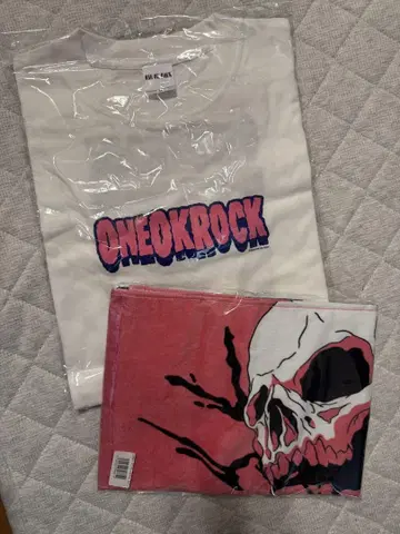 ONE OK ROCK 티셔츠 M 사이즈 스컬 타월 포함