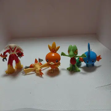 포켓몬 초기 몬코레 아차모, 나무지기, 물짱이, 영치코, 번치코