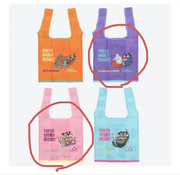[새상품 미사용] 디즈니 리조트 에코백 2종 캡슐 토이
