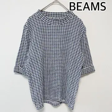 BEAMS 빔즈 반팔 티셔츠 네이비