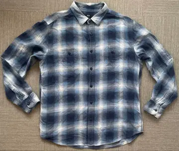 UNIQLO 유니클로 플란넬 체크 셔츠 블루 화이트 청백 넬 셔츠