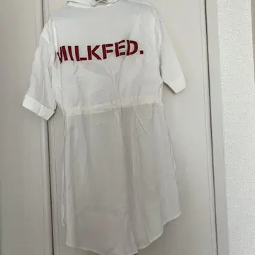MILK FED 셔츠 원피스 화이트