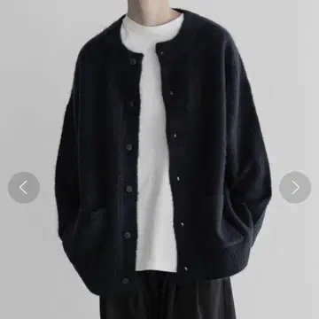 remer loose basic mohair cardigan