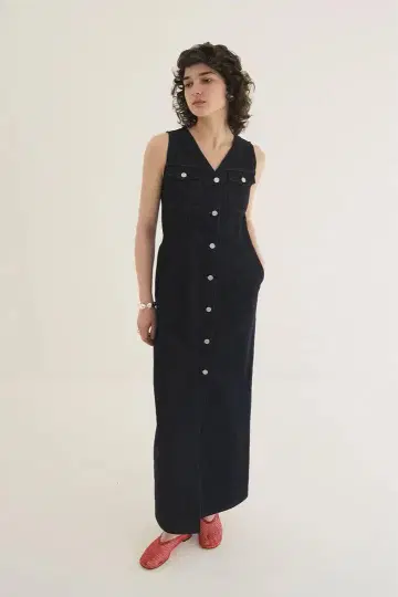 CLANE SLEEVELESS LADY DENIM ONEPIECE
