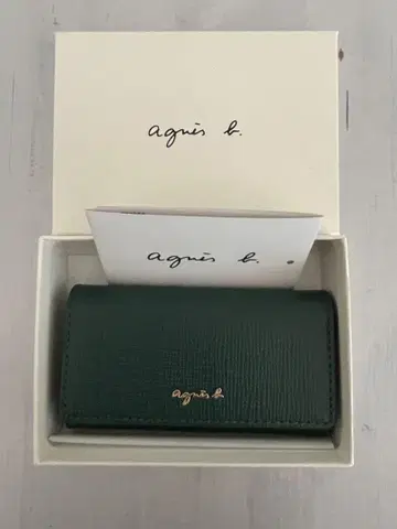 agnes b. (아녜스 베) 가죽 키케이스 그린