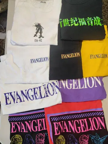 GU x 에반게리온 티셔츠 9매 세트 L 사이즈
