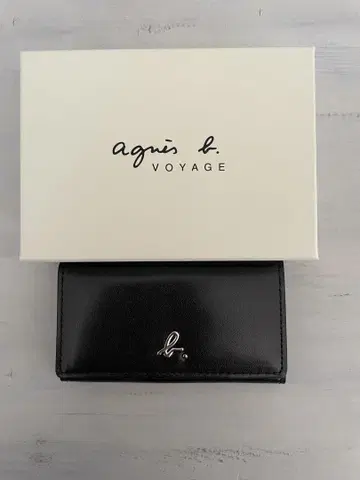 agnes b. VOYAGE(아녜스베) 가죽 키케이스 블랙