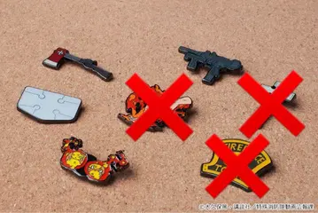 불꽃 소방대 트레이딩 핀 배지 4개 세트