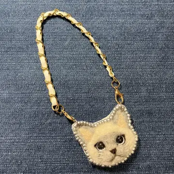 고양이 얼굴 양모 펠트 참 핸드메이드