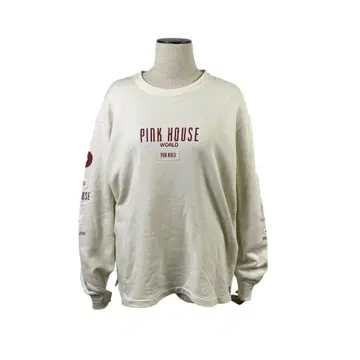 PINK HOUSE 여성용 트레이닝복 M 사이즈 화이트 핑크하우스