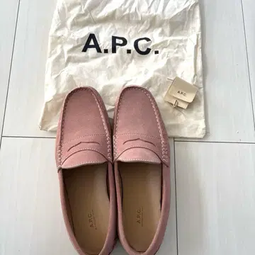 A.P.C. 남성용 모카신 스웨이드 핑크