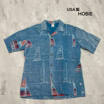 USA HOBIE 호비 알로하 셔츠 오픈 카라 셔츠 80년대 요트
