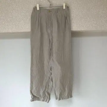 cornier 린넨 와이드 슬랙스 와이드 팬츠 내추럴