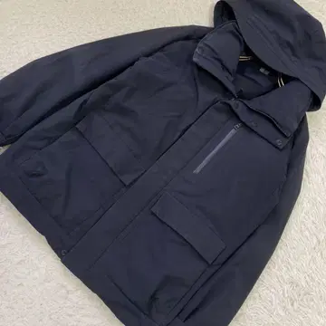 UNIQLO 하이브리드 다운 후드티 네이비 S 후드 부착 캐주얼