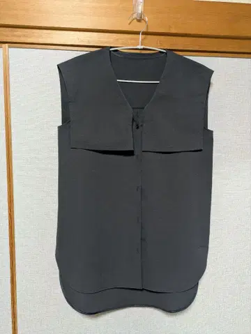차콜 슬리브리스 셔츠
