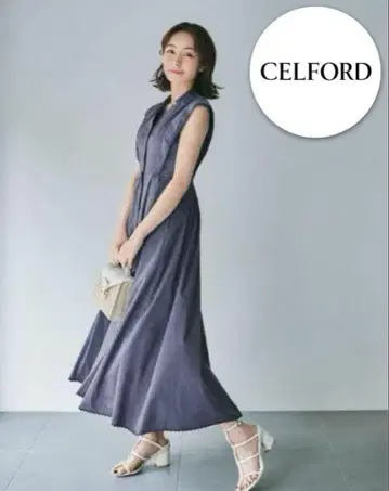 CELFORD 서큘러 자수 원피스
