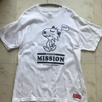 MAN WITH A MISSION 티셔츠 L 사이즈 화이트 산책