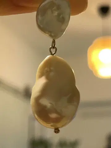 담수 펄 귀걸이, 결혼식 때만 착용