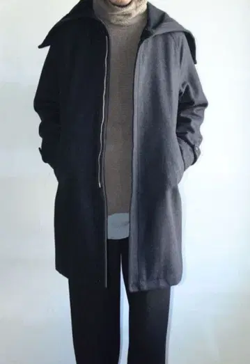 bukht 후디드 코트 saby 울 캐시미어