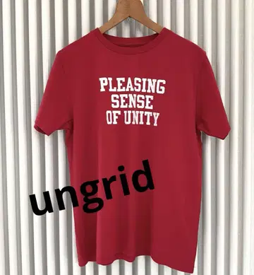 [ ungrid ] 앙그릿 로고 반팔 티셔츠 빨간색
