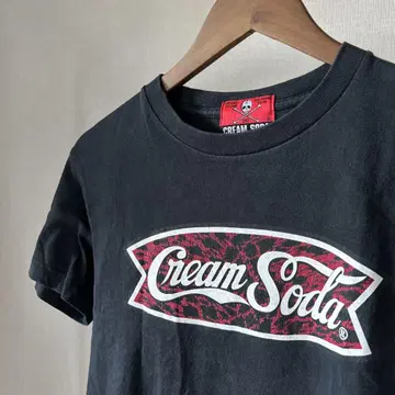 크림소다 CREAM SODA 50주년 반팔 티셔츠 블랙 S