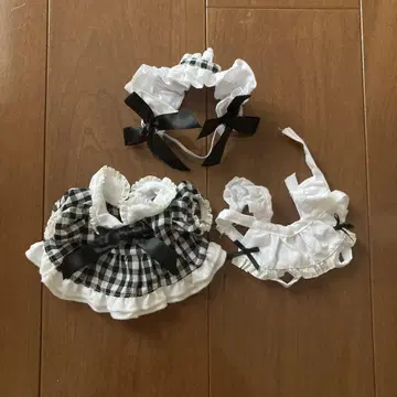 봉제 인형 20cm 옷 갈아입기 의류 메이드 3세트