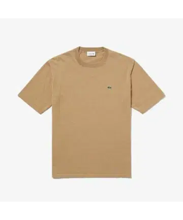 Lacoste 베이지 크루넥 티셔츠