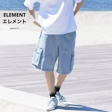 ELEMENT 엘리먼트 라이트 블루 카고 숏팬츠 L