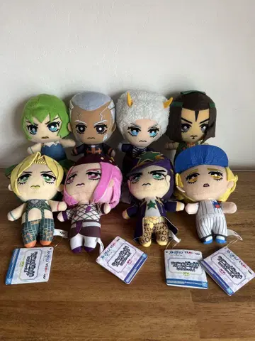 죠죠의 기묘한 모험 6부 토모누이 봉제 인형 8체 세트