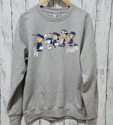 [새상품급] 다저스와 스누피 콜라보 맨투맨 L 그레이