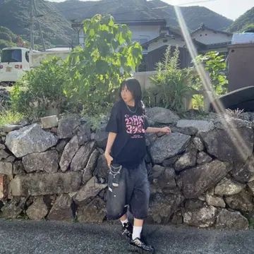 That's life 데미지 가공 다크 데님 숏팬츠 M 사이즈
