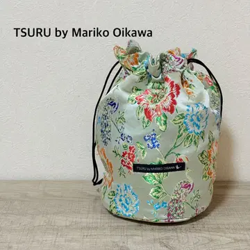 TSURU by Mariko Oikawa 꽃 자수 복조리 백 Amelia