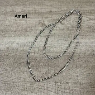 Ameri MEDI 3WAY 레이어드 체인 목걸이 실버