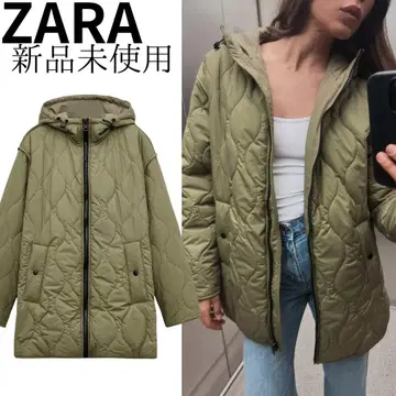 ZARA 후디드 퍼프 자켓 XL