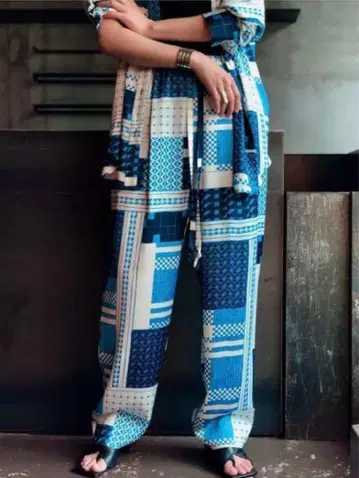 <6(ROKU)> PATTERN BLOCK PANTS/팬츠 이지