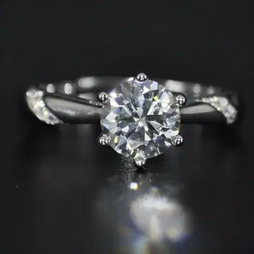 최고급 모이사나이트 1.00ct 실버 반지