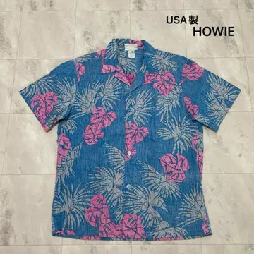 USA 제작 HOWIE 하위 알로하 셔츠 오픈 카라 셔츠 아메카지