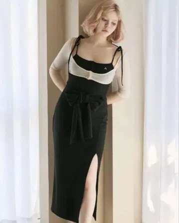 ANDMARY Lady like ribbon dress