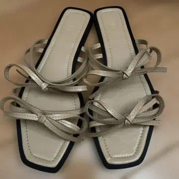 자라 샌들 리본 플랫 23.5cm 36