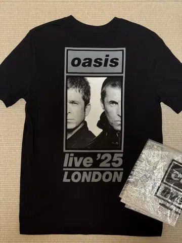 oasis Live '25 London Event 티셔츠 M 사이즈