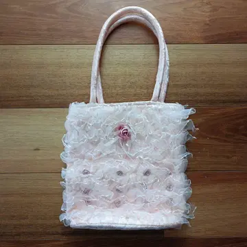 오간자 프릴 백 핑크