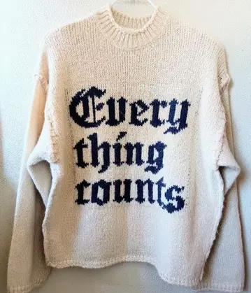 새상품급 MOUSSY 마우지 KNITTED WORDS 스웨터 득템 찬스!