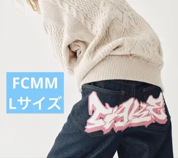 FCMM 그래피티 프린트 다크 블루 스트레이트 데님