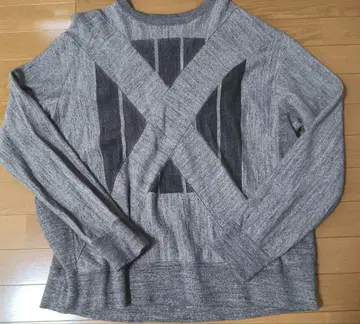 파세타즘 FACETASM 츠기하기 크루넥 맨투맨 그레이 계열