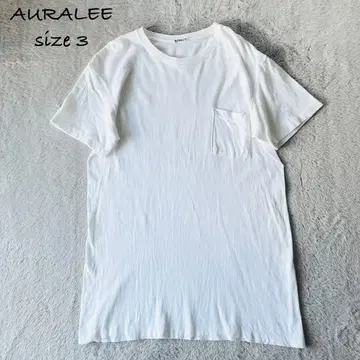 즉시 완판 AURALEE 오라리 심플 포켓 티셔츠 화이트