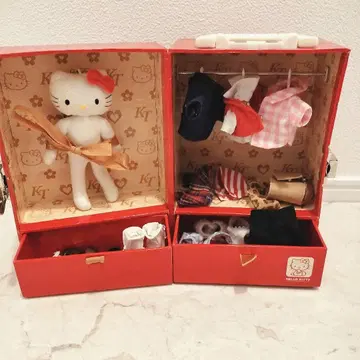 헬로키티 레트로 드레스업 컬렉션 스트랩 레어 봉제 인형